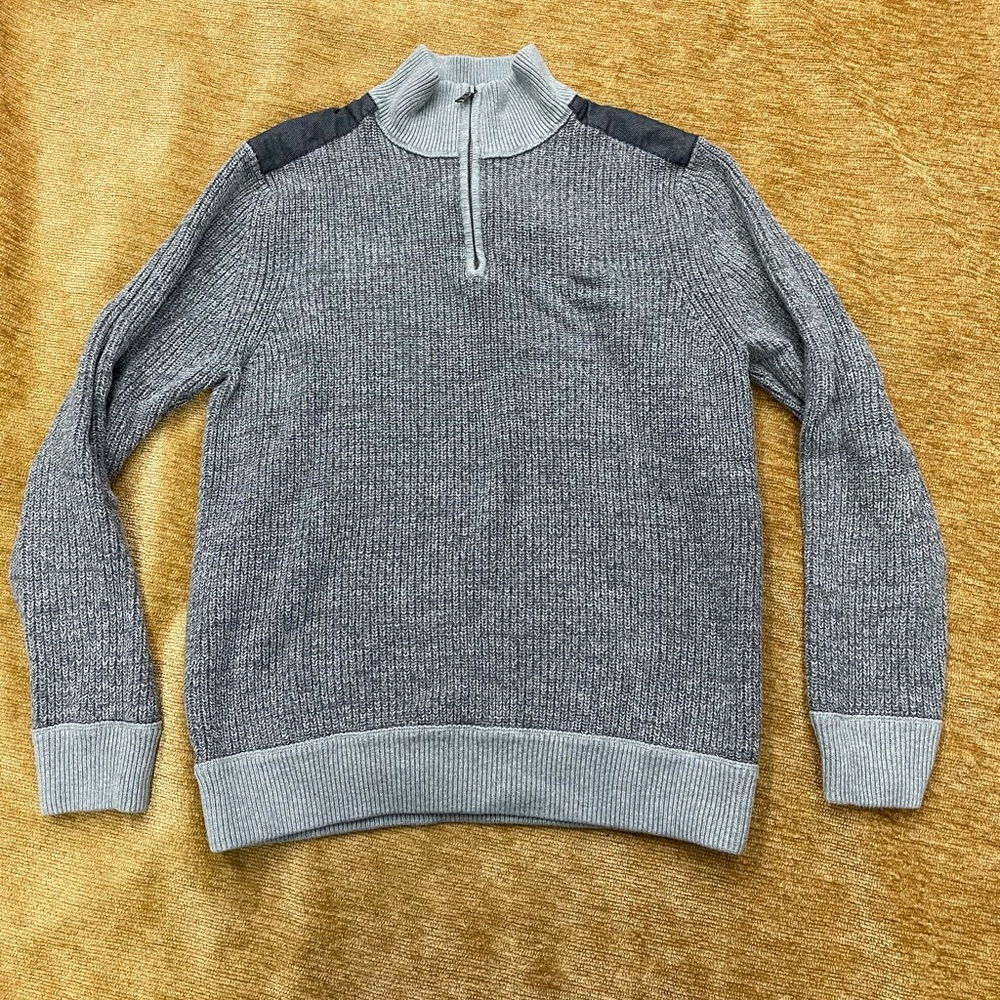 Refectory London men’s size large 1/4 zip, ribbed, pullover sweater